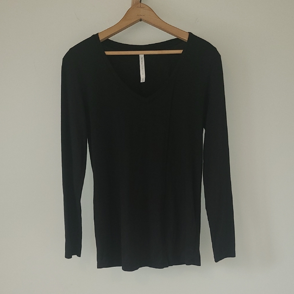Babaton Black Fitted Wrap Top